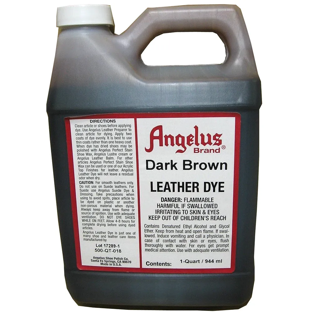 1 Quart Angelus Leather Dye Shoes Boots Belts Coats Furniture Crafts