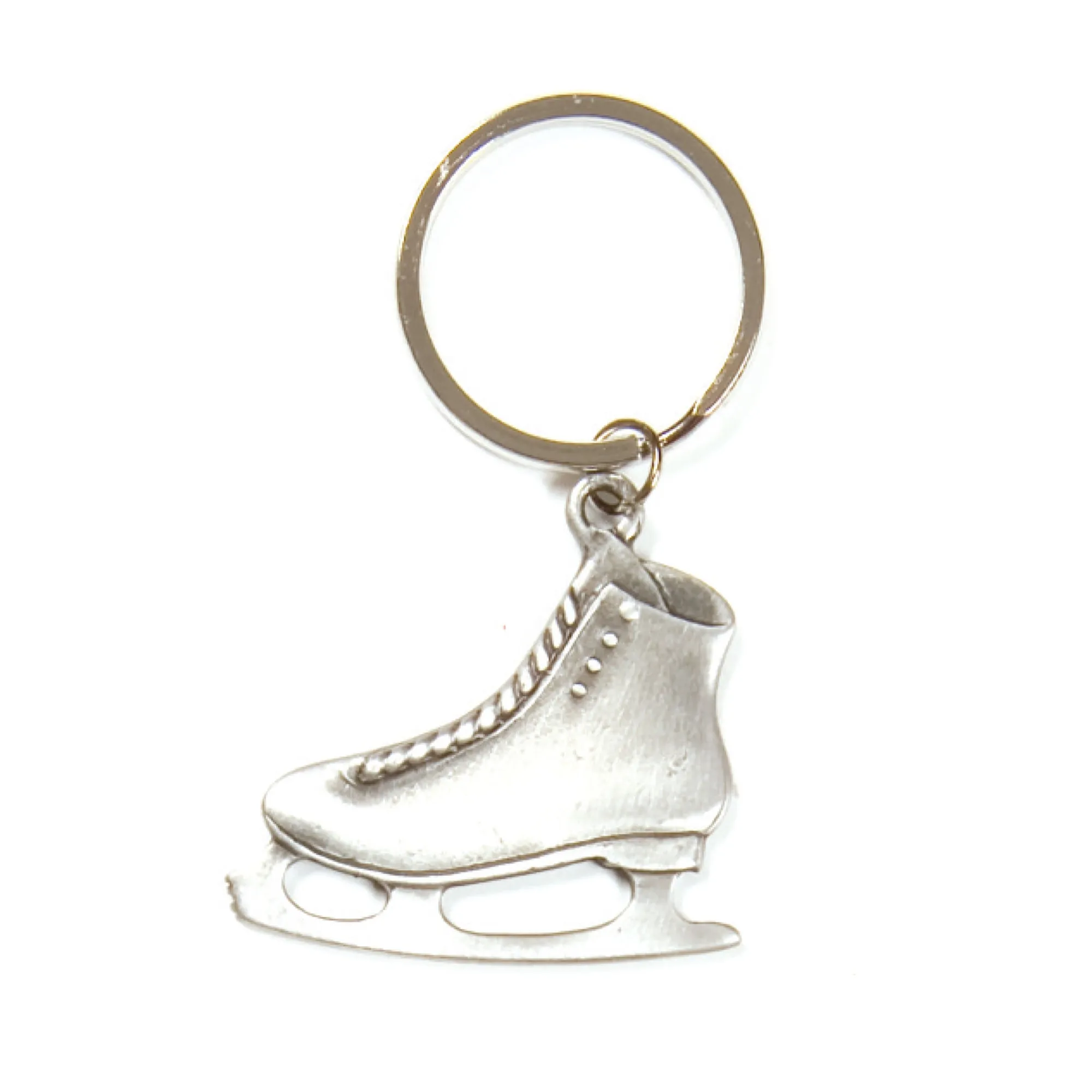 1213 Pewter Figure Skate Keychain