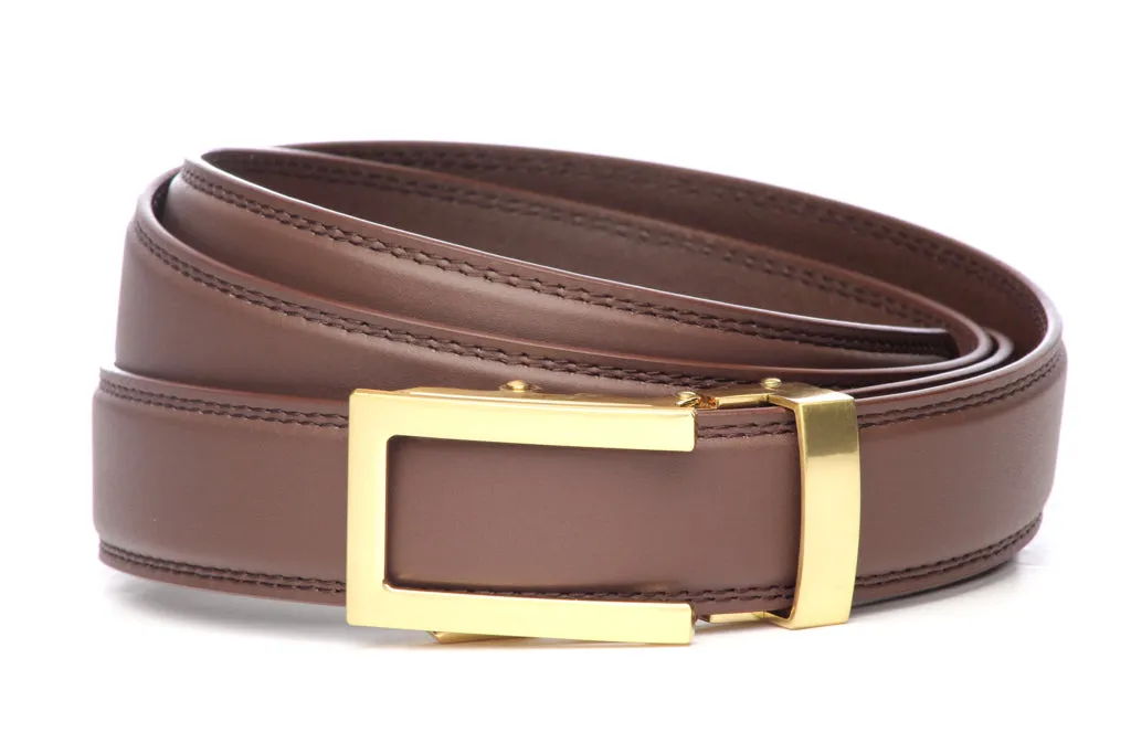 1.25" Chocolate Leather w/buckle