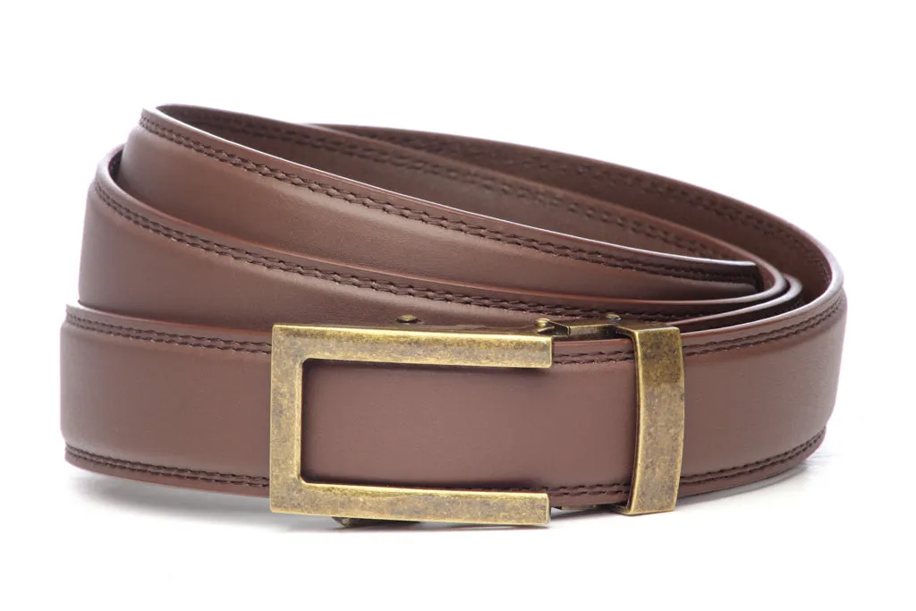 1.25" Chocolate Leather w/buckle