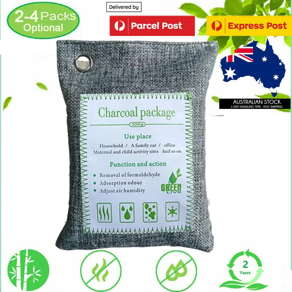 30PCS 200g Bamboo Charcoal Air Purifying Bags Odor Remover