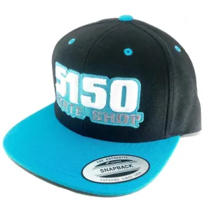 5150 Skate Shop #13 Flat Bill White/Blue/Silver Hat