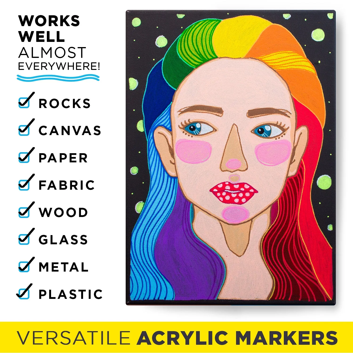 Acrylic Paint Marker Pens - Pack of 30