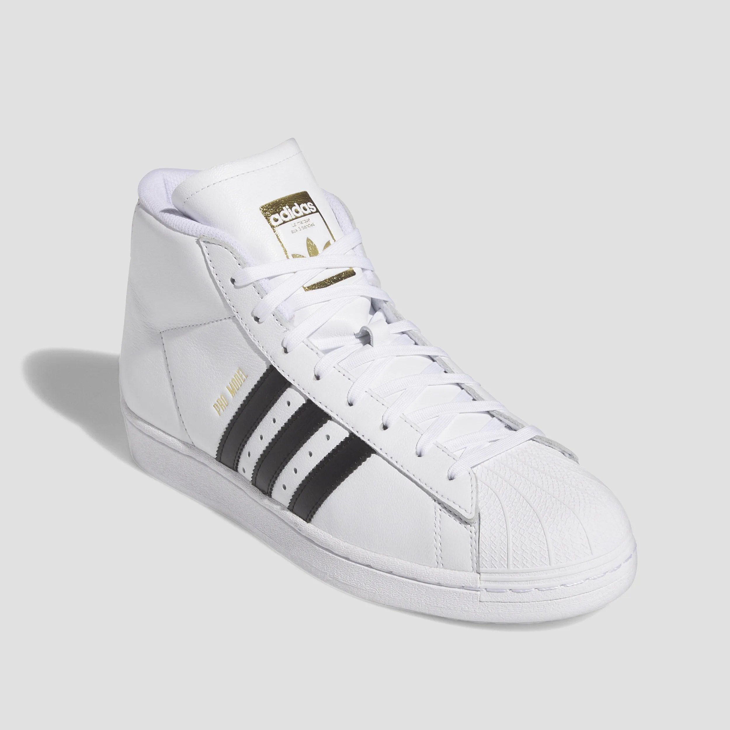 adidas Pro Model ADV Skate Shoes Cloud White / Core Black / Gold Metallic