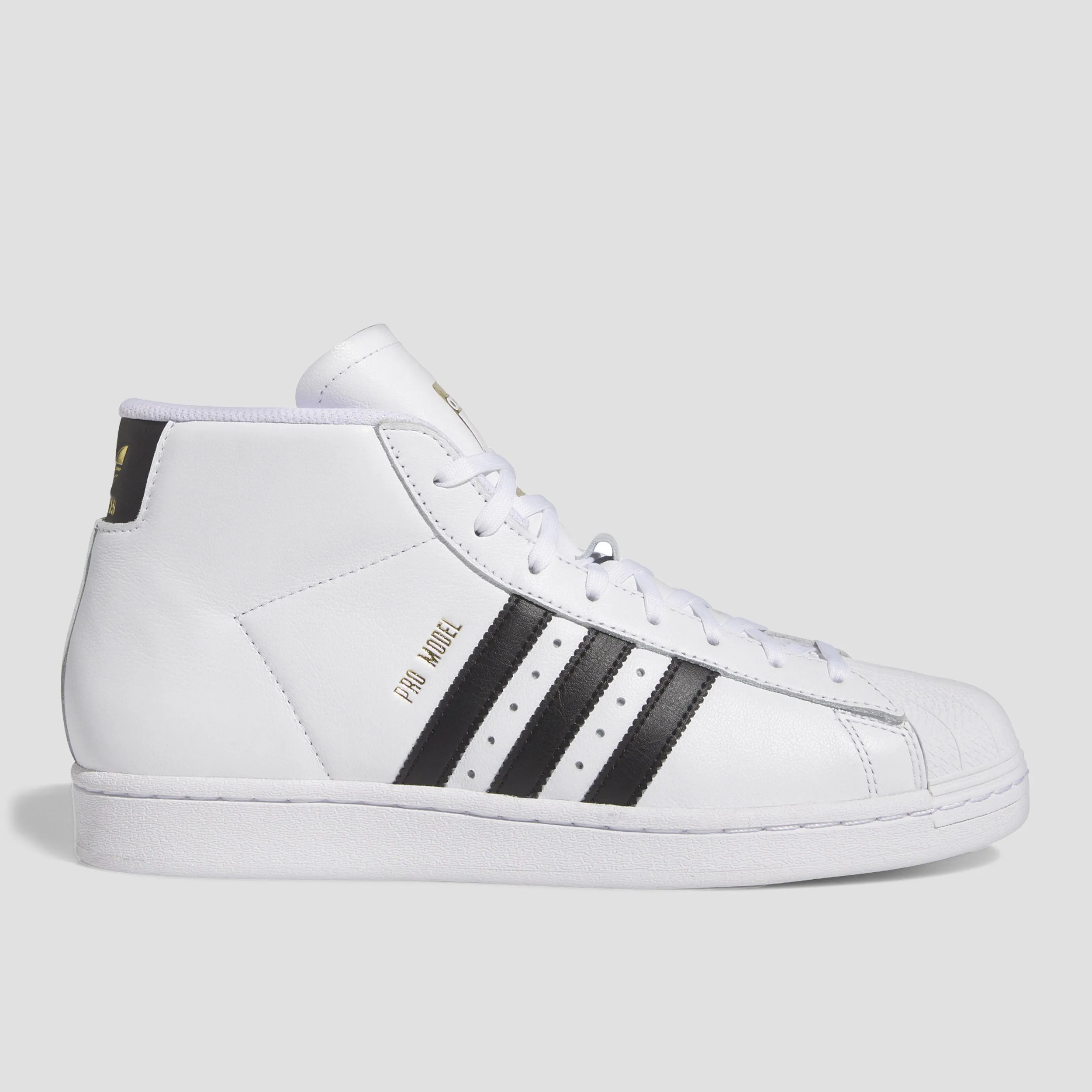 adidas Pro Model ADV Skate Shoes Cloud White / Core Black / Gold Metallic