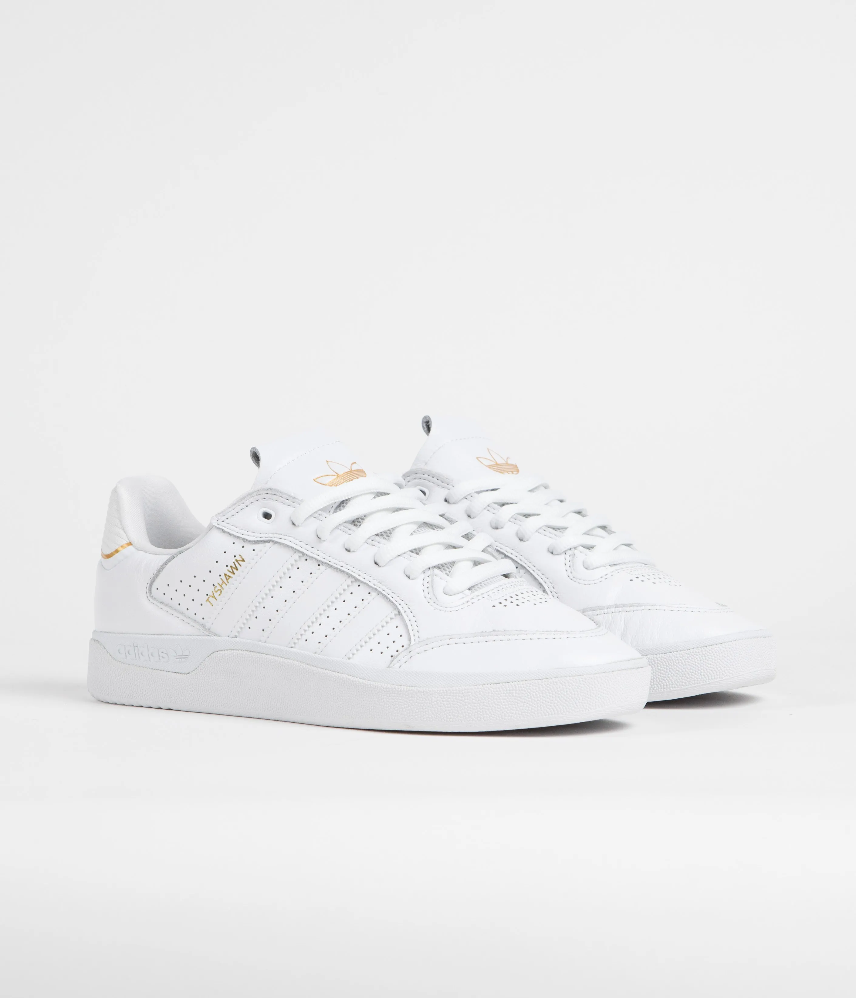 Adidas Tyshawn Low Shoes - FTWR White / FTWR White / Gold Metallic