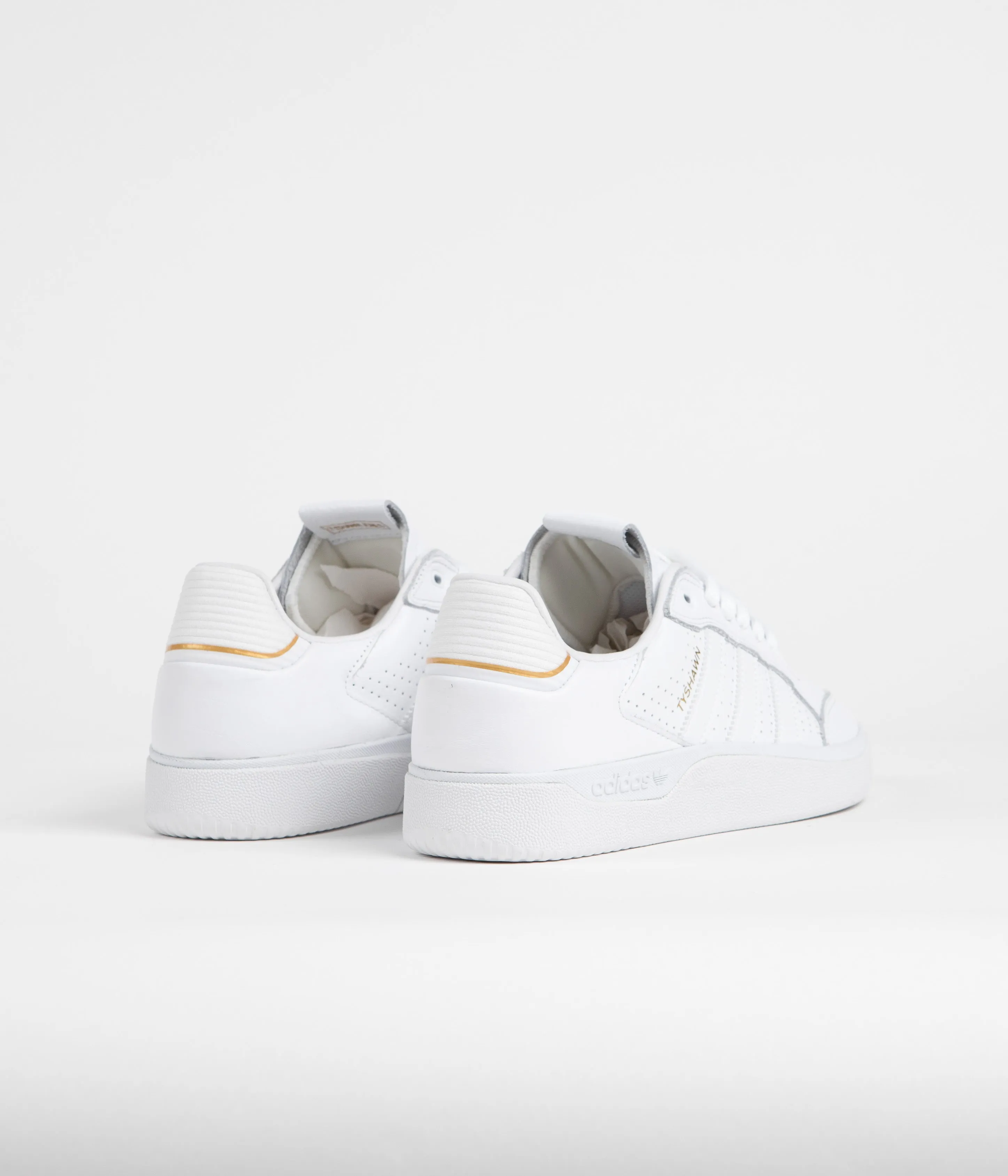 Adidas Tyshawn Low Shoes - FTWR White / FTWR White / Gold Metallic