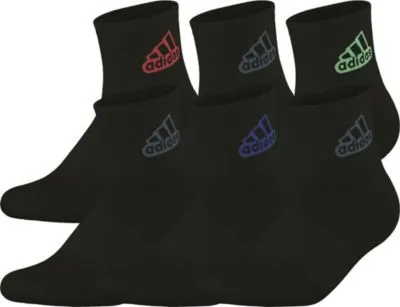 adidas Youth Superlite Classic 6-Pack Quarter Socks