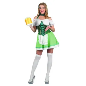 Adult Oktoberfest Green Bavarian Beer Girl Costume