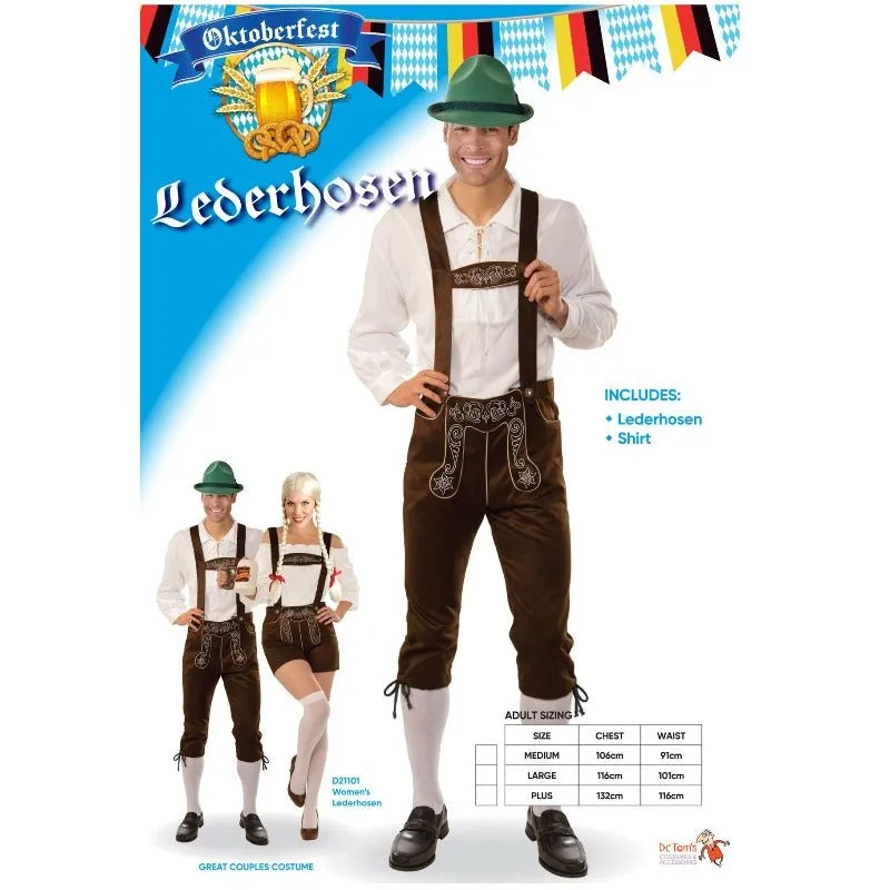 Adult Oktoberfest Traditional Germany Lederhosen Man Costume