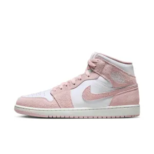 Air Jordan 1 Mid "Pink Suede"  - Men's