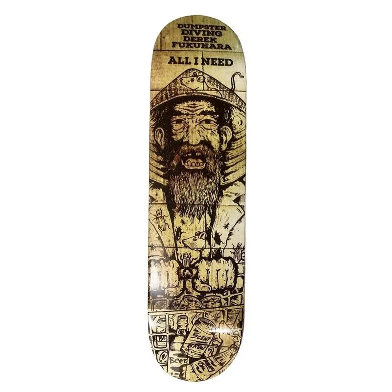 All-I-Need 8.1" Dumpster Diving Fukuhara Hobo Skateboard Deck