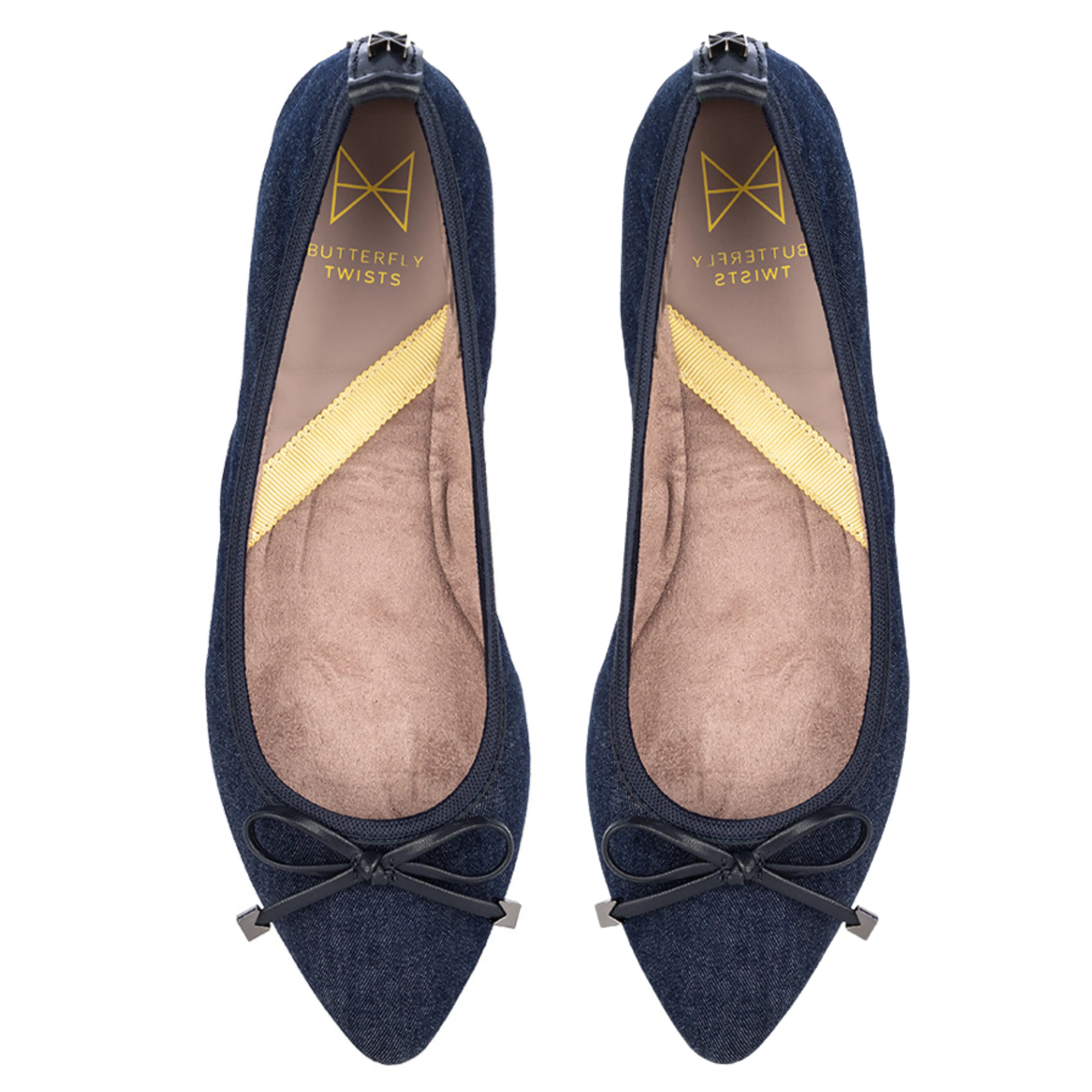 ANNIE Ballet Flat Shoes - Denim