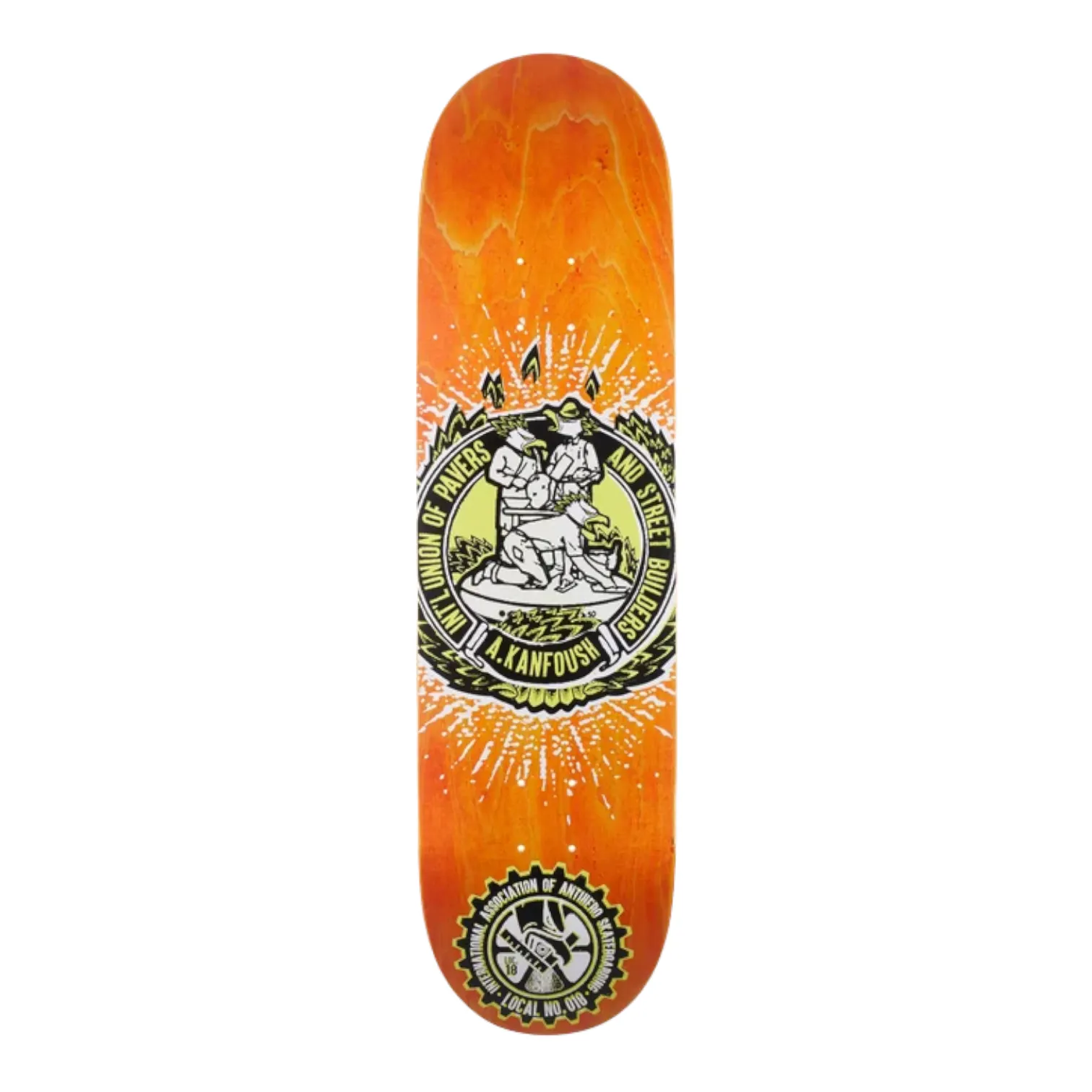 Anti Hero Kanfoush Local 18 Deck 8.38” Assorted Stains