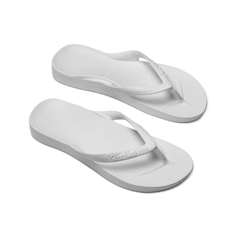 Archies White Arch Support Thongs