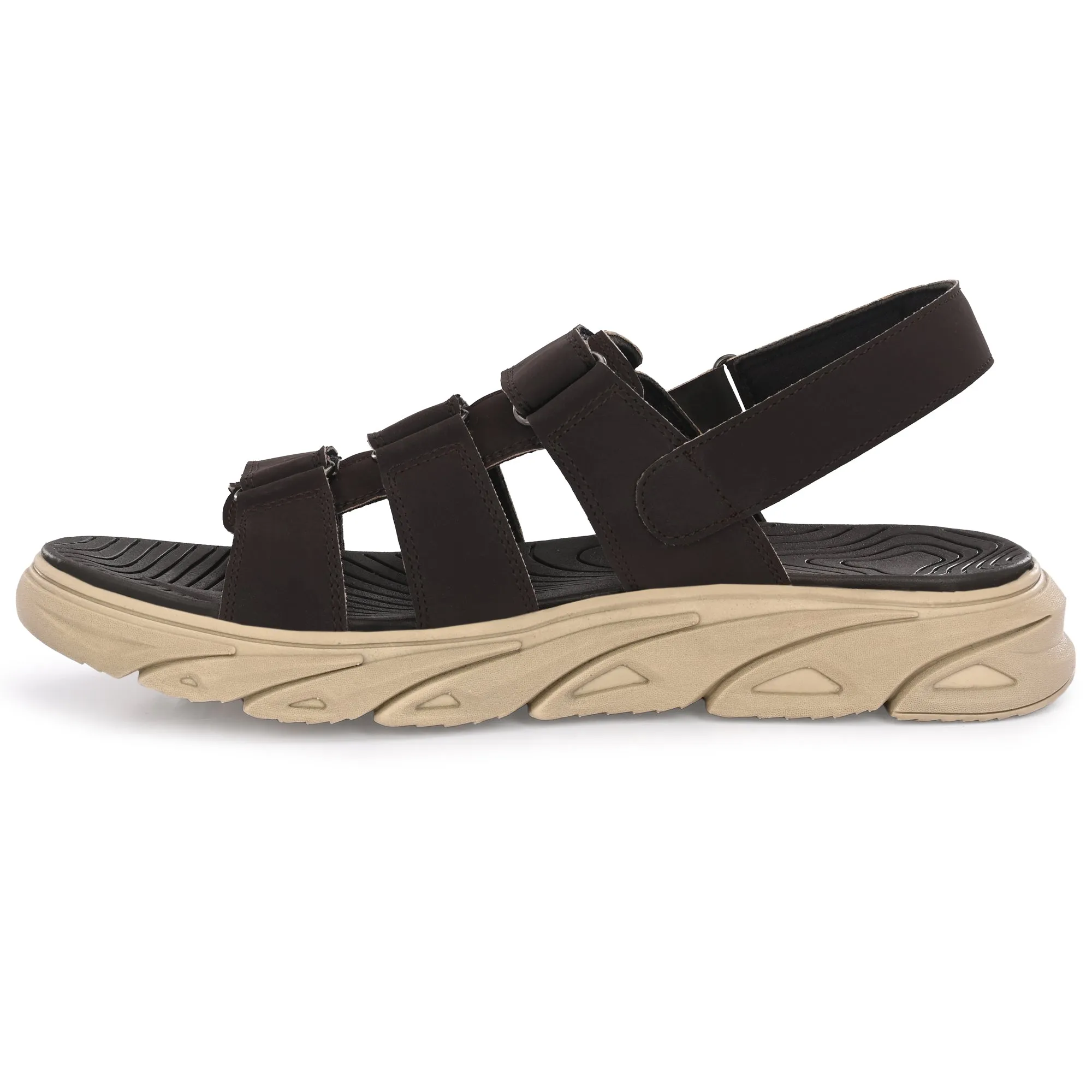 Attitudist Unisex Handcrafted Brown Sports Sandal