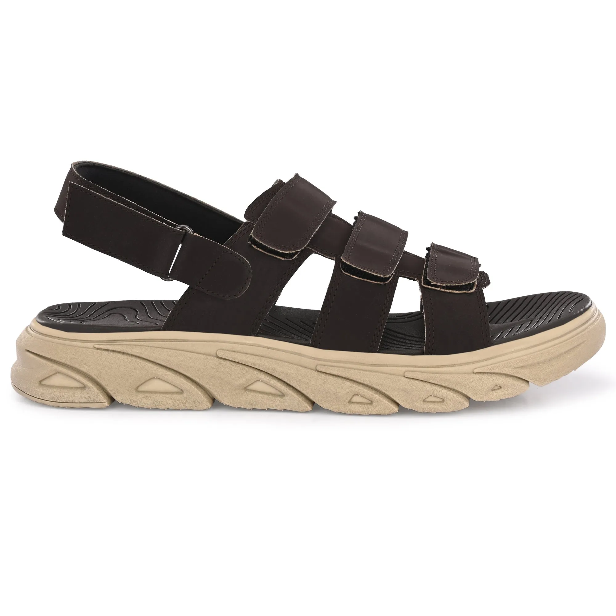 Attitudist Unisex Handcrafted Brown Sports Sandal