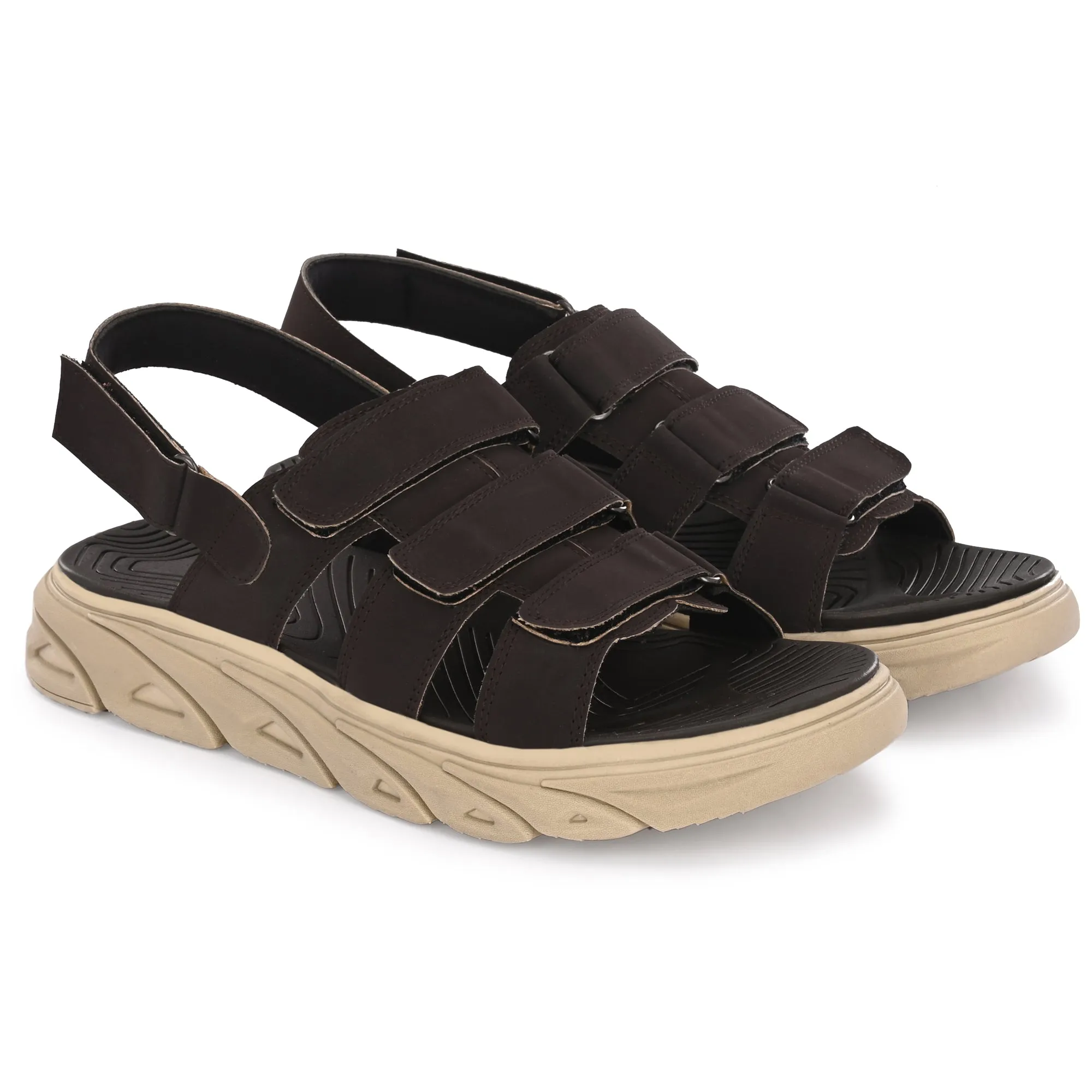 Attitudist Unisex Handcrafted Brown Sports Sandal