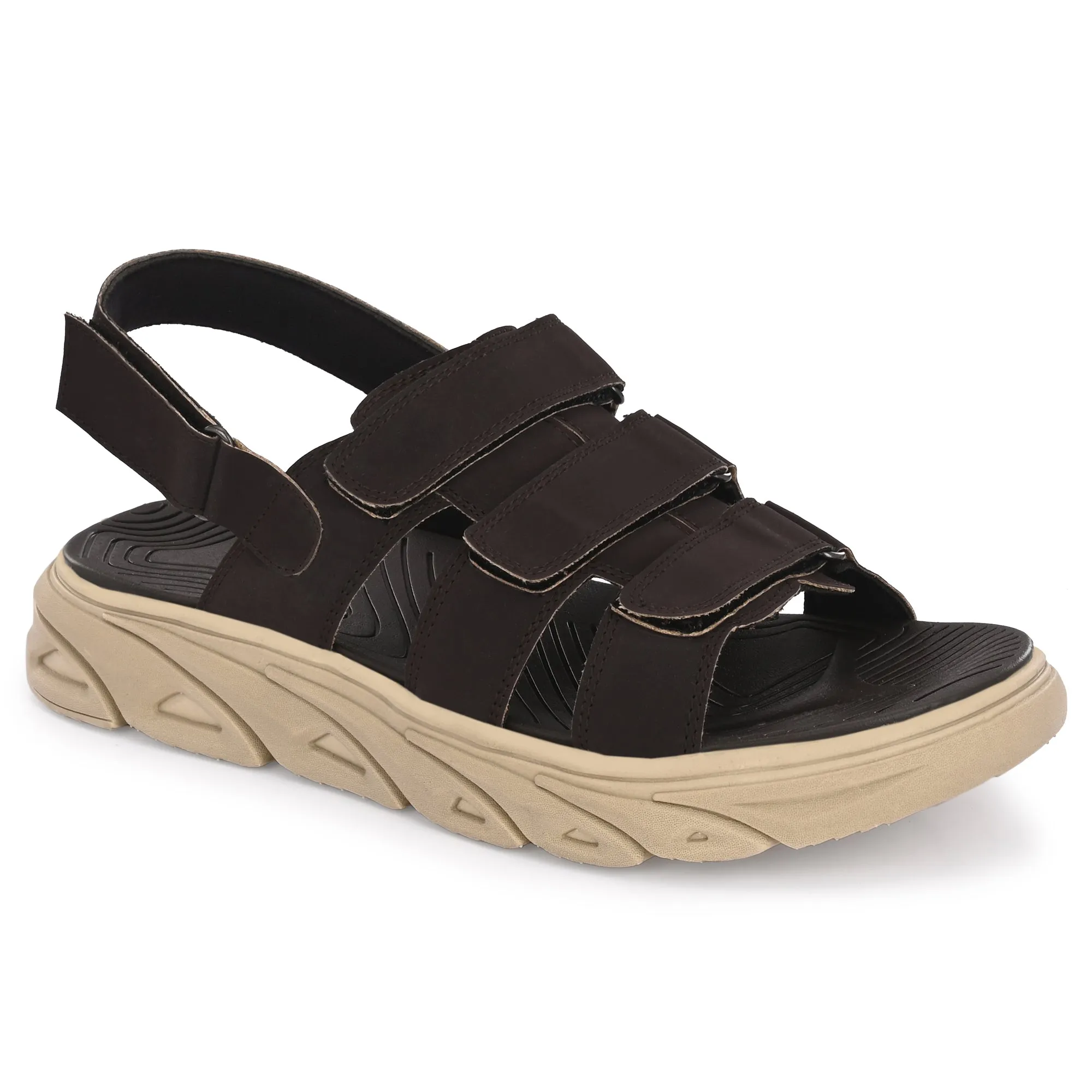 Attitudist Unisex Handcrafted Brown Sports Sandal