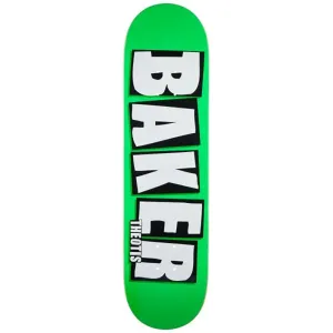 Baker 8.125" x 31.5" Theotis Beasley Brand Name Neon Green Skateboard Deck