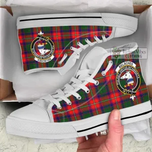 Belsches Tartan High Top Shoes with Family Crest