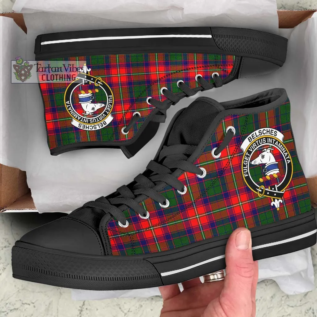 Belsches Tartan High Top Shoes with Family Crest