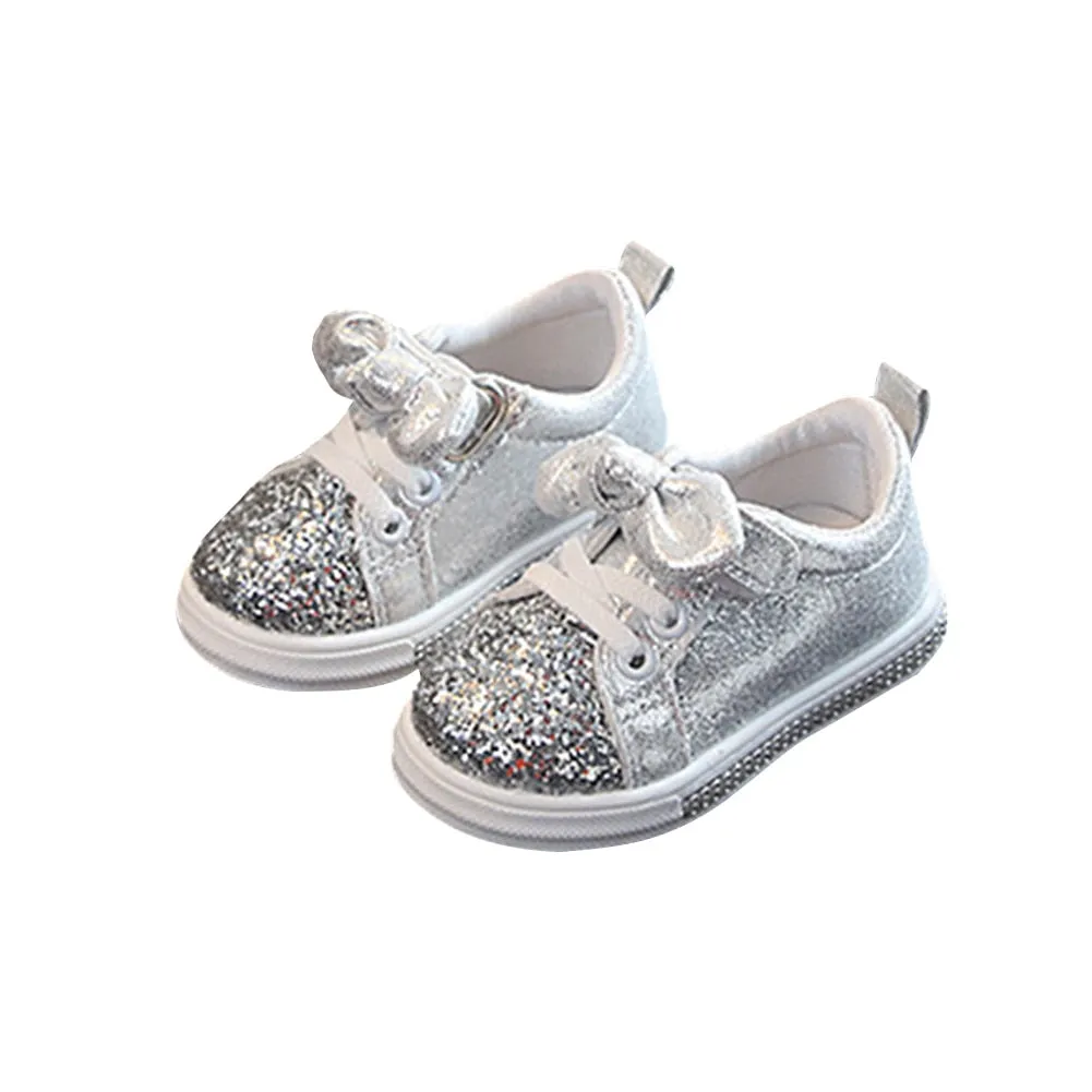 Bowknot Shinny Soft Sole Baby Girl Shoes/Sneakers