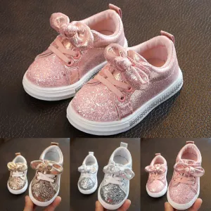 Bowknot Shinny Soft Sole Baby Girl Shoes/Sneakers