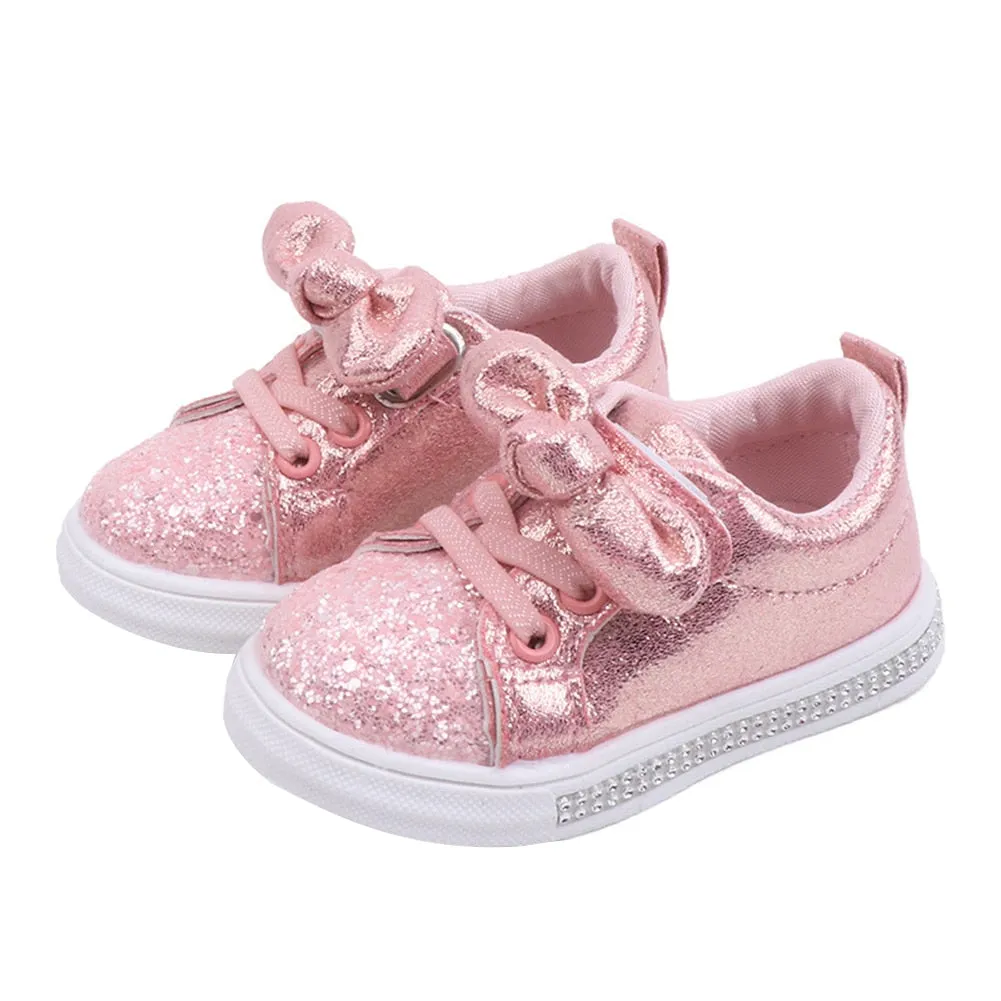 Bowknot Shinny Soft Sole Baby Girl Shoes/Sneakers