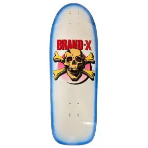 Brand-X-Toxic 10" x 30" Knucklehead White/ Blue Fade Hand Screened Skateboard Deck