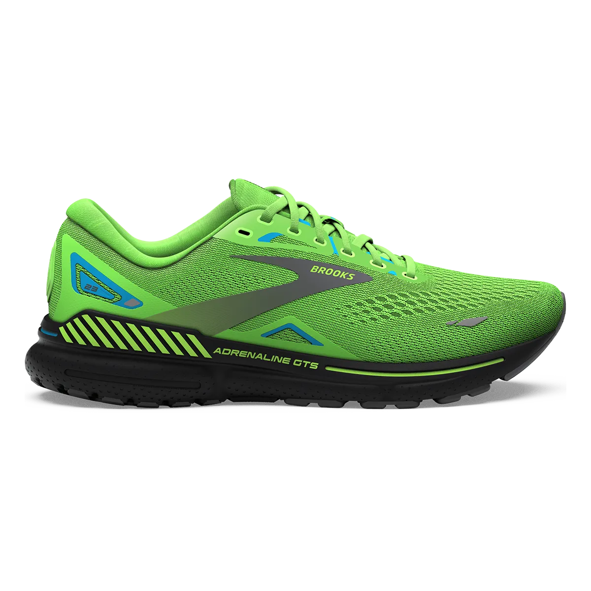 Brooks Adrenaline GTS 23 - Green Gecko - Grey - Atomic Blue