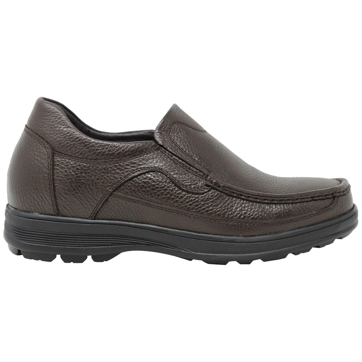 CALTO Lightweight Brown Slip-On Loafer Dress Shoes - G1823