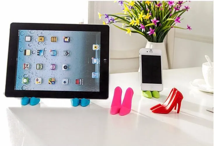 Candy Color High-heeled shoes Silicone Phone Stands