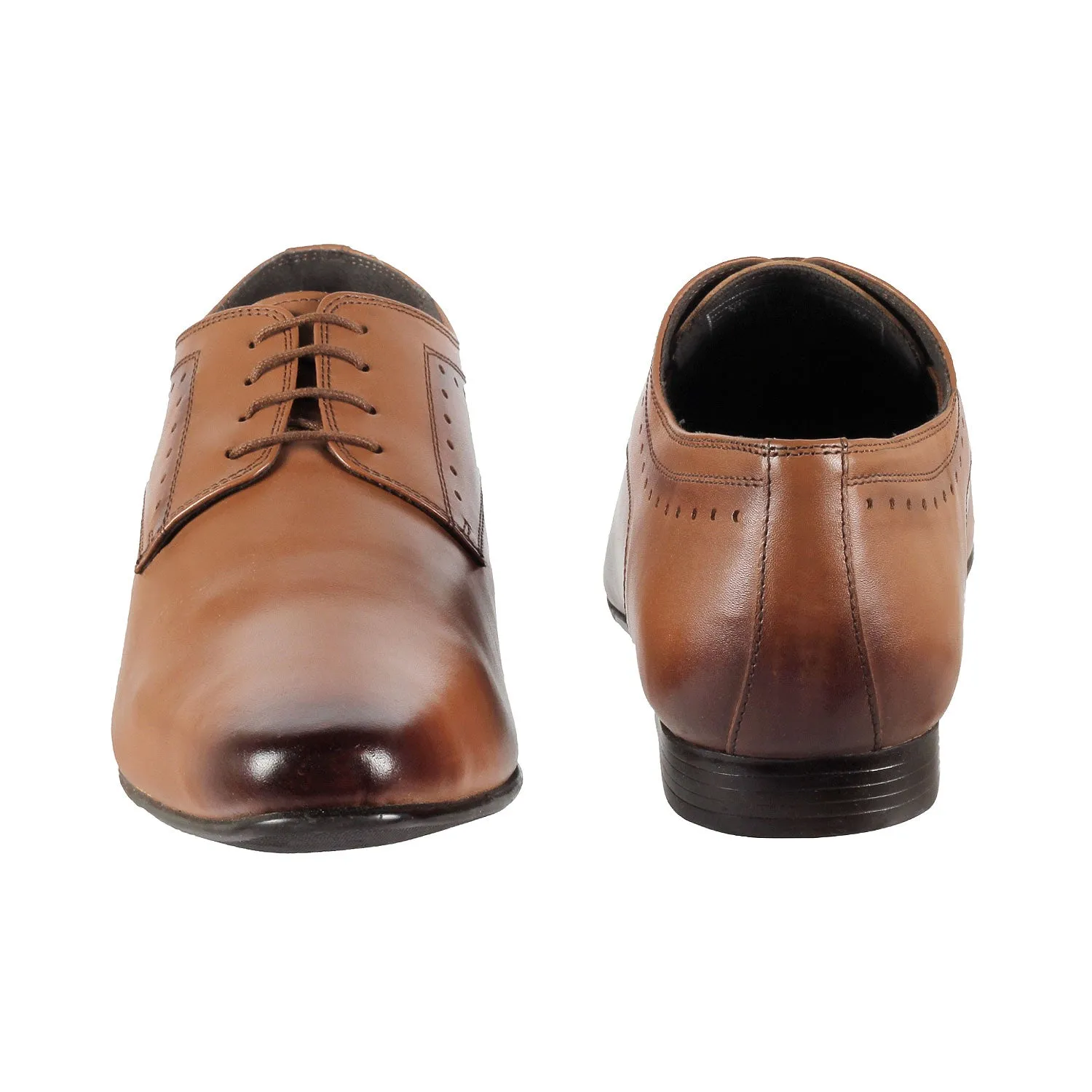 Capsule - CI456 <br> Large Size Regular Width Soft Leather Tan Formal Shoes