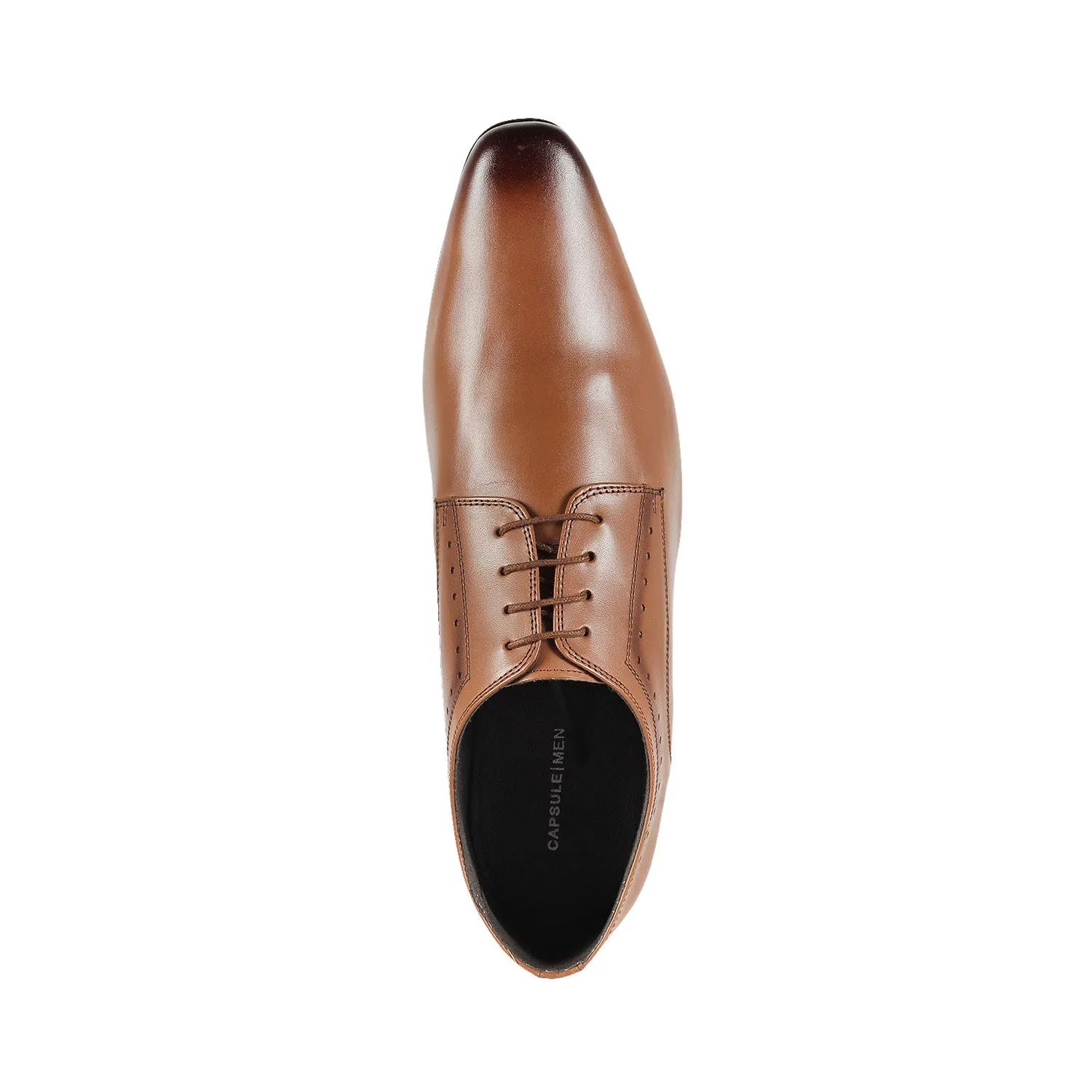 Capsule - CI456 <br> Large Size Regular Width Soft Leather Tan Formal Shoes