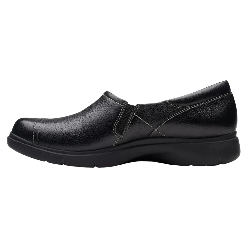 Clarks Certina Ease Black Leather Slip-On (Women's)