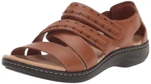 Clarks Laurieann Holly Flat Sandal Tan Leather 12 Narrow Pair of Shoes