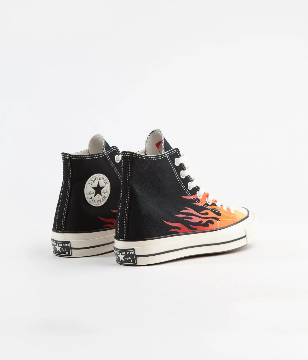 Converse CTAS 70's Hi Archive Print Remixed Shoes - Black / Enamel Red / Bold Mandarin