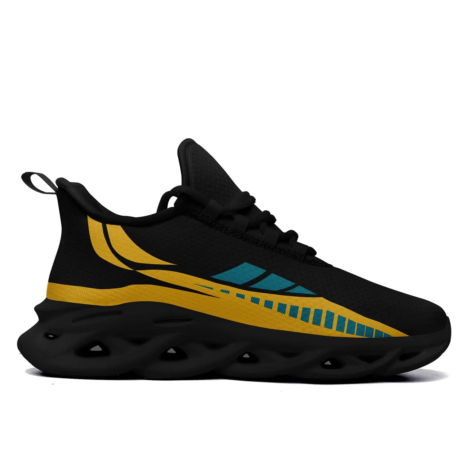 Custom Black Yellow Jacksonville Maxsoul Shoes Personalized Sneaker FN003-D020325-16