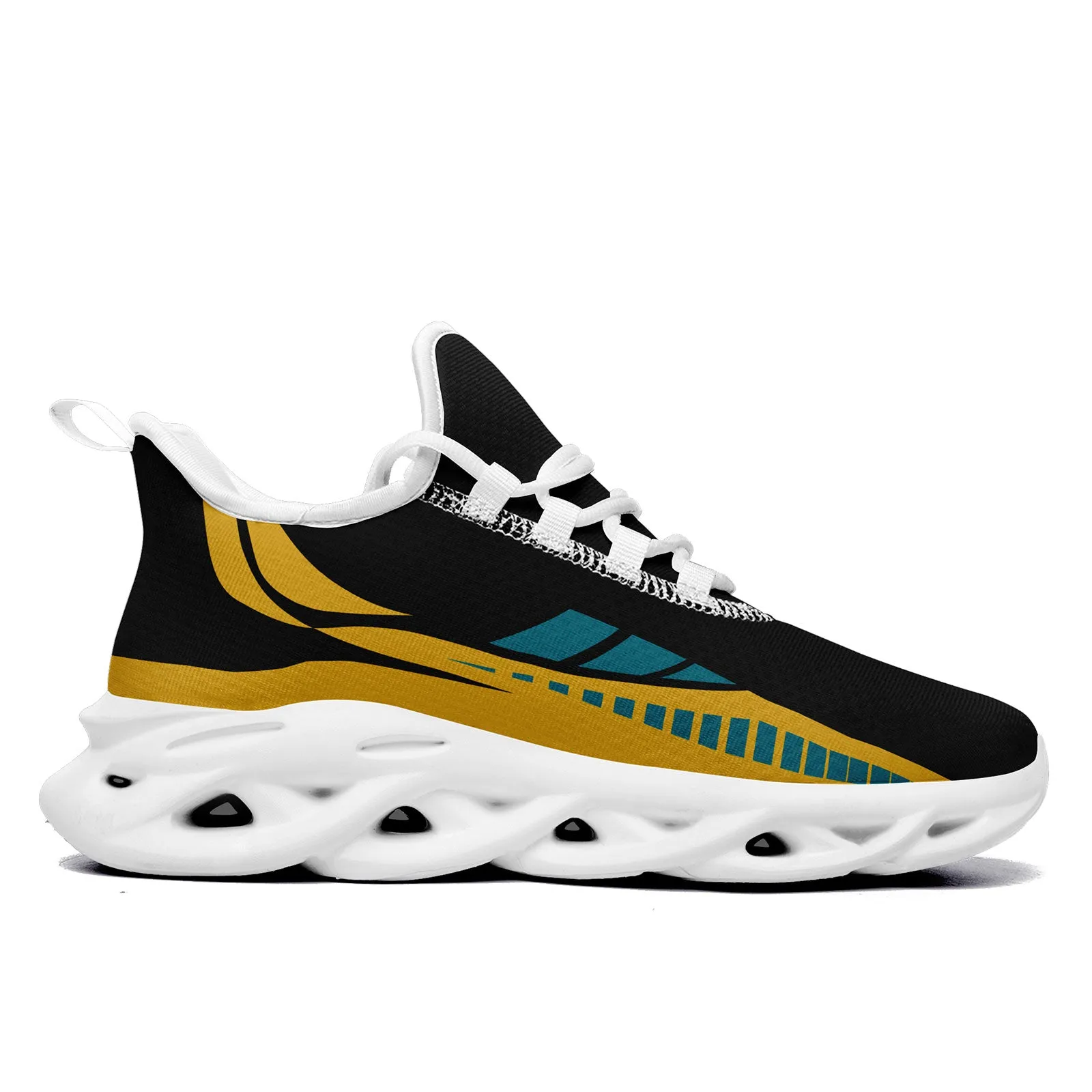 Custom Black Yellow Jacksonville Maxsoul Shoes Personalized Sneaker FN003-D020325-16