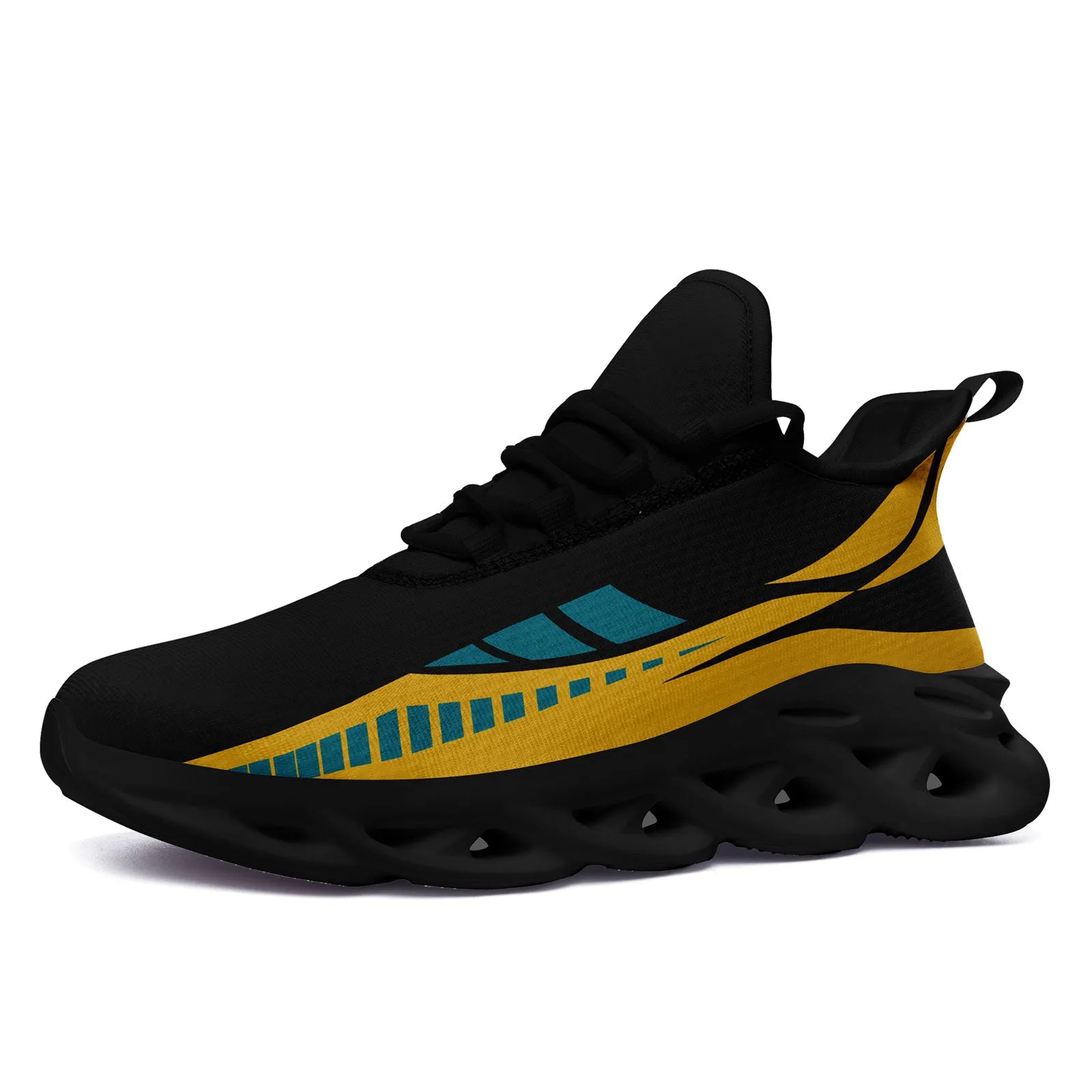 Custom Black Yellow Jacksonville Maxsoul Shoes Personalized Sneaker FN003-D020325-16