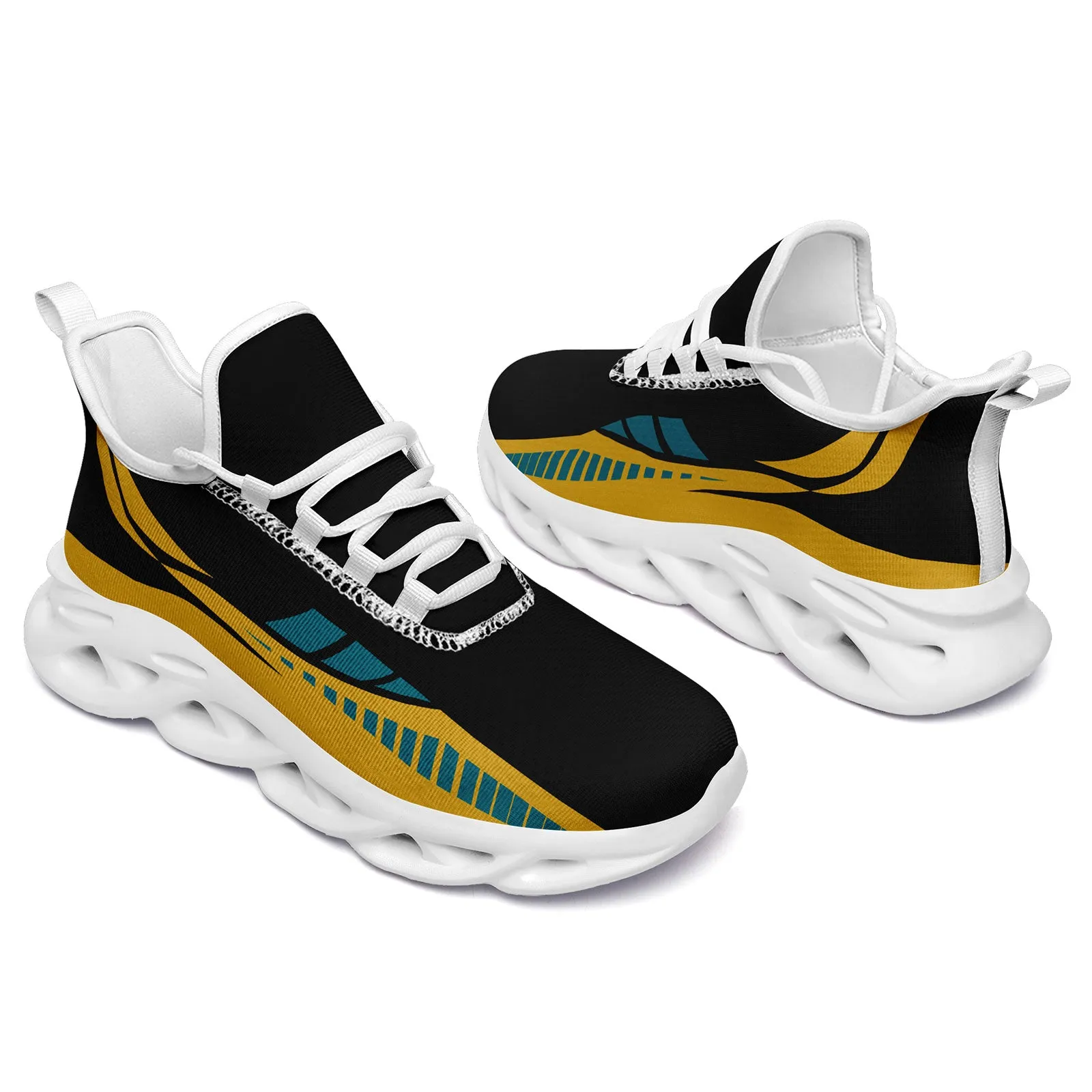 Custom Black Yellow Jacksonville Maxsoul Shoes Personalized Sneaker FN003-D020325-16