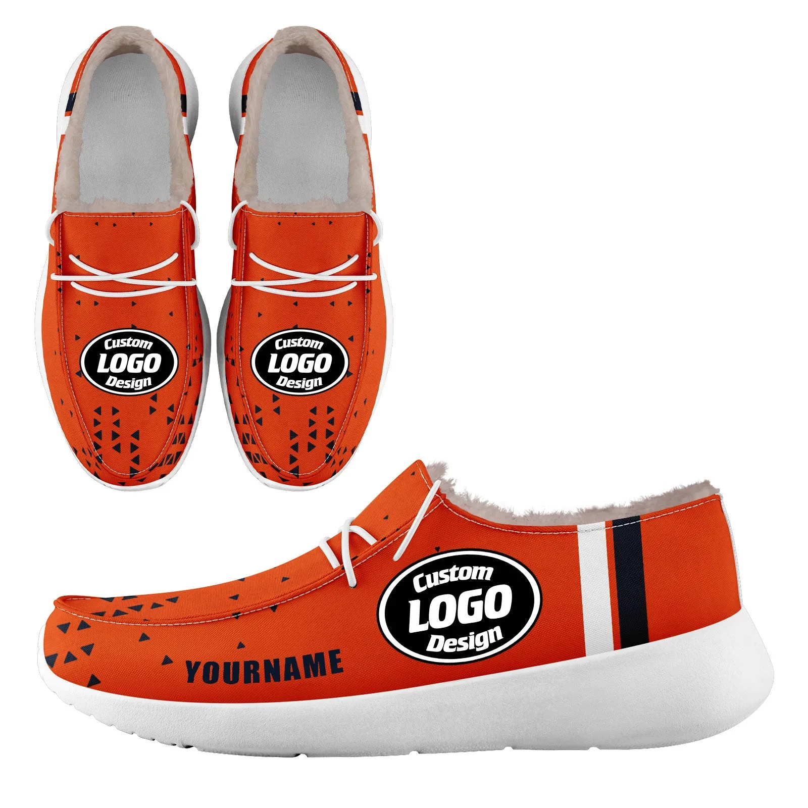 Custom Orange Blue Chicago Sneaker Shoes Combo Offer Personalized Combo ZH-D020289-7