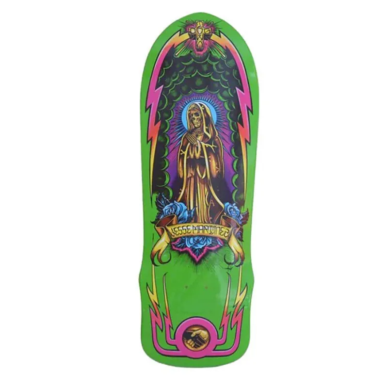 Dogtown 10" x 30.25" Jesse Martinez Guadalupe Handshake 1987 (NEON GREEN DIP) Skateboard Deck