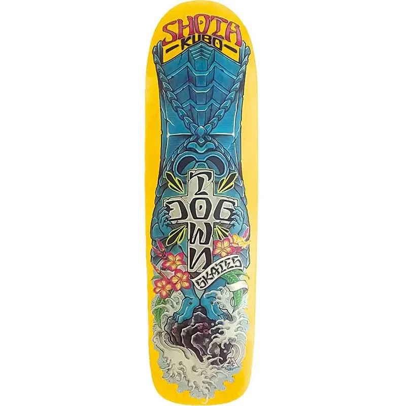 Dogtown 8.862" x 32.04" Shota Kubo Roots Pool Yellow Stain Skateboard Deck