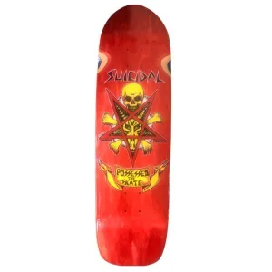 Dogtown 9" x 32.825" Suicidal Skates Possessed to Skate Pool Red Stain Skateboard Deck