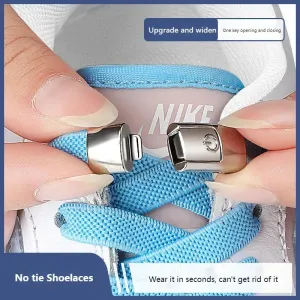 Elastic Press Lock Sneaker Laces: Stylish No-Tie Flat Shoelaces