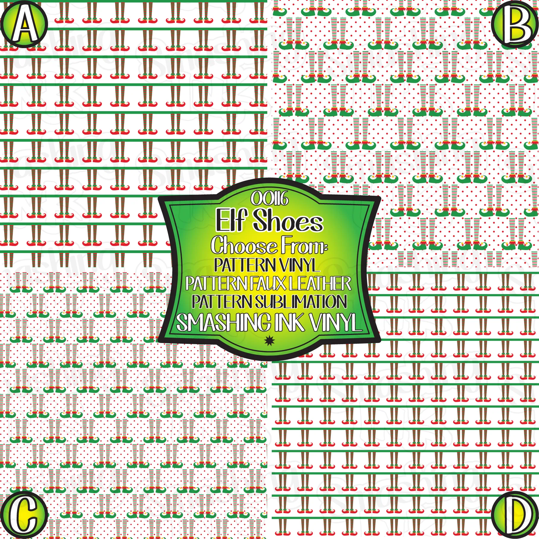 Elf Shoes ★ Pattern Vinyl | Faux Leather | Sublimation (TAT 3 BUS DAYS)