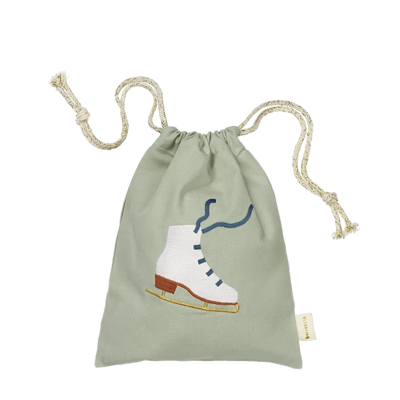 Fabelab Gift Bag - Ice Skate Embroidery - Eucalyptus