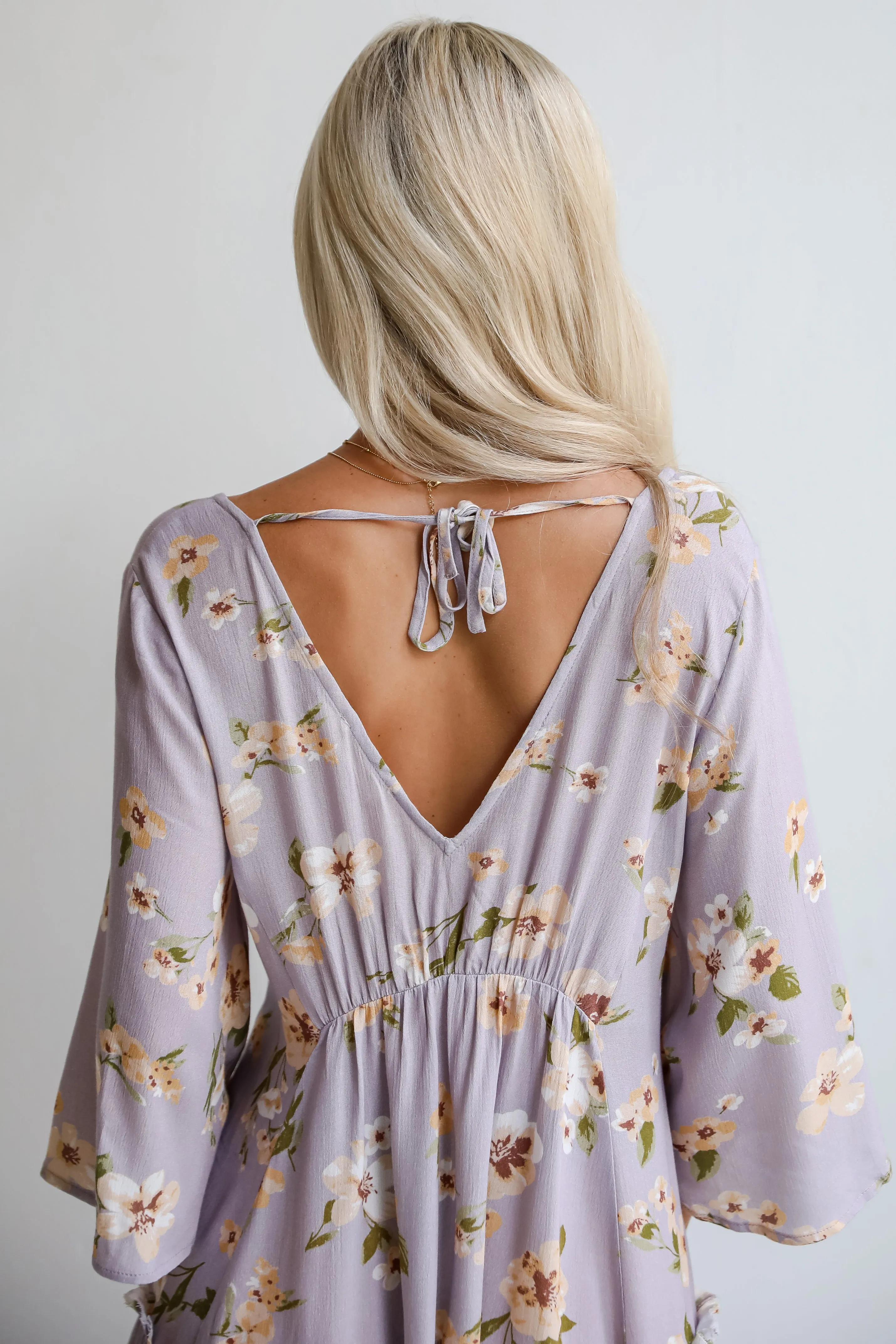 FINAL SALE - Your Sweetie Lilac Floral Mini Dress